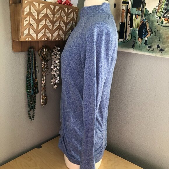 ATHLETA Fastest Track Athletic Jacket Women's size S Lavender 1/2 Zip Shirred - Picture 5 of 10